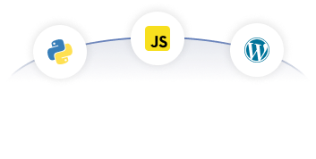 Python, JavaScript, WordPress